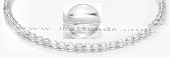 CCC06 15.5 inches 6mm round white crystal beads Wholesale