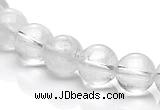 CCC07 15.5 inches 10mm round white crystal beads Wholesale