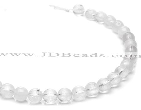 CCC08 15.5 inches 12mm round white crystal beads Wholesale