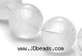 CCC11 15.5 inches 18mm round white crystal beads Wholesale