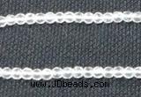 CCC250 15.5 inches 4mm faceted round grade A natural white crystal beads