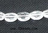 CCC262 15.5 inches 10*14mm faceted rice grade A natural white crystal beads