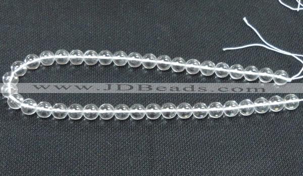 CCC278 15.5 inches 8mm round A grade natural white crystal beads