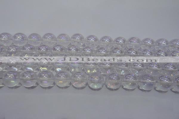 CCC403 15.5 inches 10mm round AB-color white crystal beads