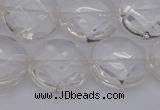 CCC508 15.5 inches 20mm faceted coin natural white crystal beads