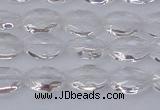 CCC512 15.5 inches 8*12mm faceted oval natural white crystal beads