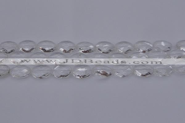 CCC516 15.5 inches 15*20mm faceted oval natural white crystal beads