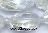 CCC635 15 inches 11*14mm - 15*20mm faceted nuggets AB-color white crystal beads