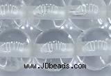 CCC638 15 inches 10mm round white crystal beads, 2mm hole