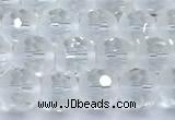 CCC640 15 inches 6mm faceted round white crystal beads