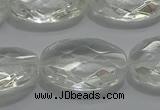 CCC805 15.5 inches 18*25mm faceted oval natural white crystal beads