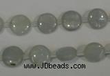 CCE10 15.5 inches 10mm flat round natural celestite gemstone beads