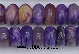 CCG118 15.5 inches 6*11mm rondelle charoite gemstone beads