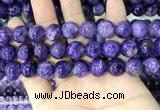 CCG145 15.5 inches 12mm round charoite gemstone beads