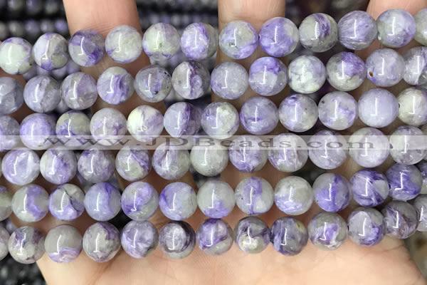 CCG320 15.5 inches 8mm round natural charoite beads wholesale