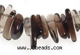 CCH15 16 inches smoky quartz chips gemstone beads wholesale