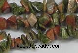 CCH203 34 inches 3*5mm unakite chips gemstone beads wholesale