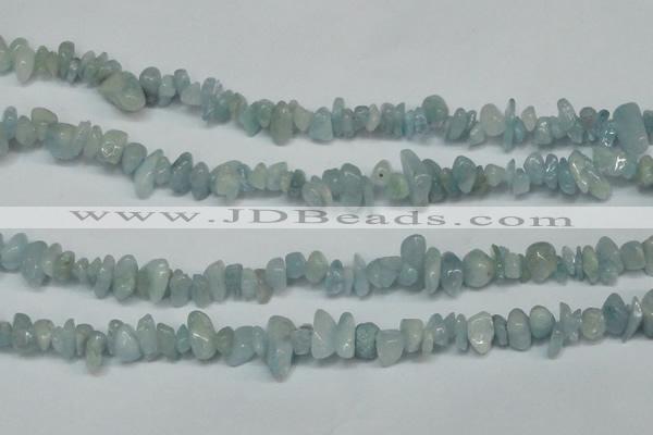 CCH215 34 inches 5*8mm aquamarine chips gemstone beads wholesale