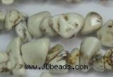 CCH232 34 inches 5*8mm white howlite turquoise chips beads wholesale