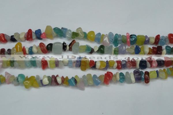 CCH236 34 inches 5*8mm mixed candy jade chips beads wholesale