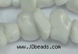 CCH284 34 inches 8*12mm white stone chips beads wholesale