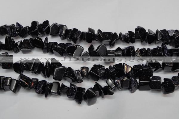 CCH302 34 inches 8*12mm blue goldstone chips gemstone beads wholesale