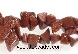 CCH31 34 inches gold sand stone chips gemstone beads wholesale