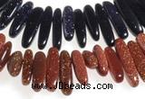 CCH42 16 inches goldstone chips gemstone beads wholesale