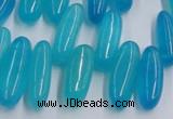 CCH500 15.5 inches 6*18mm - 8*25mm dyed white jade chips beads