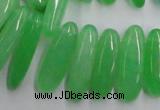 CCH501 15.5 inches 6*18mm - 8*25mm dyed white jade chips beads