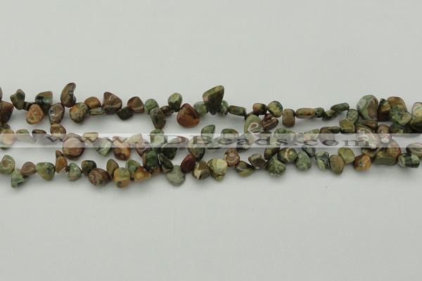 CCH637 15.5 inches 6*8mm - 10*14mm rhyolite gemstone chips beads