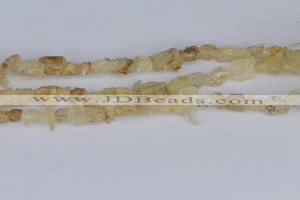 CCH708 15.5 inches 6*8mm - 10*14mm yellow topaz chips beads