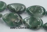 CCJ07 15.5 inches 18*25mm flat teardrop natural African jade beads