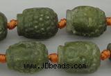 CCJ231 15.5 inches 13*18mm carved buddha China jade beads