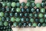 CCJ340 15.5 inches 12mm faceted round China green jade beads