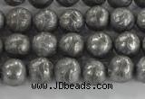 CCJ350 15.5 inches 8mm carved round plated China jade beads