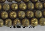 CCJ351 15.5 inches 8mm carved round plated China jade beads