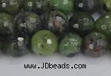 CCJ423 15.5 inches 10mm faceted round dendritic green jade beads