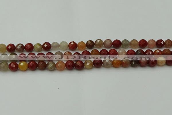 CCJ461 15.5 inches 6mm faceted round colorful jasper beads