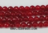 CCN1242 15.5 inches 6mm faceted round candy jade beads wholesale