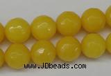 CCN1275 15.5 inches 12mm faceted round candy jade beads wholesale