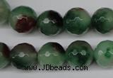 CCN1306 15.5 inches 14mm faceted round rainbow candy jade beads