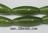 CCN134 15.5 inches 10*30mm rice candy jade beads wholesale