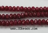 CCN1352 15.5 inches 4*6mm faceted rondelle candy jade beads