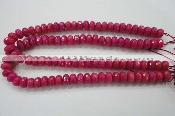 CCN1365 15.5 inches 8*12mm faceted rondelle candy jade beads