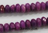 CCN1374 15.5 inches 6*10mm faceted rondelle candy jade beads