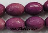 CCN1456 15.5 inches 15*20mm faceted rice candy jade beads wholesale