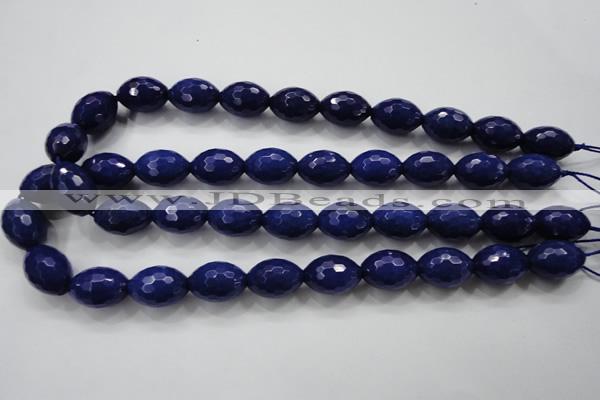 CCN1475 15.5 inches 13*18mm faceted rice candy jade beads wholesale