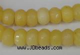 CCN151 15.5 inches 8*12mm faceted rondelle candy jade beads