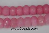 CCN152 15.5 inches 8*12mm faceted rondelle candy jade beads